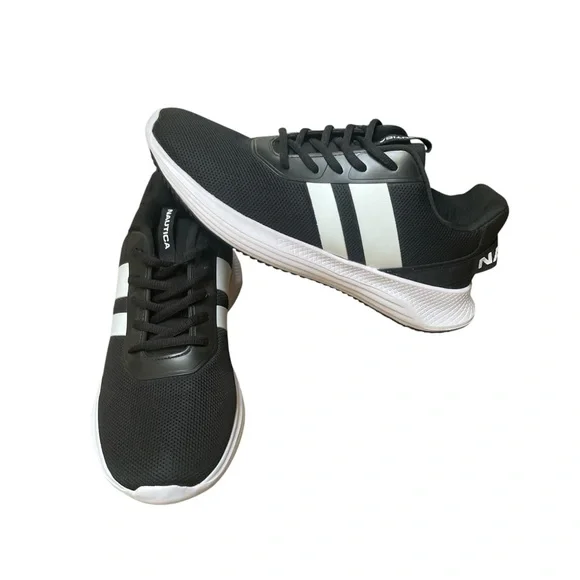 Nautica Black and White Athletic Shoes - Picture 4 of 5